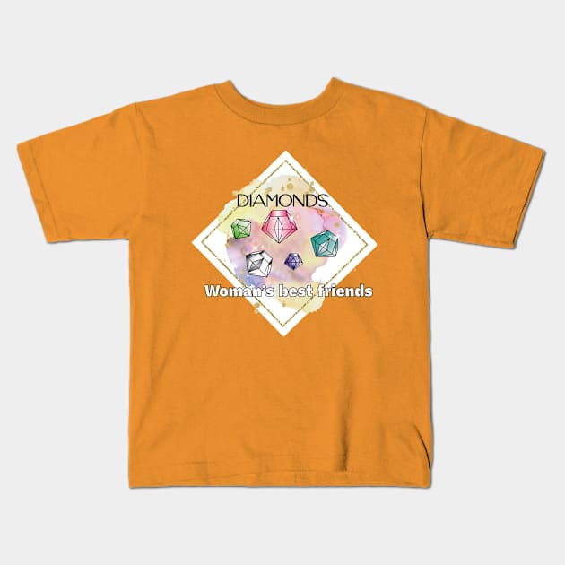 Colored diamond Kids T-Shirt by Teija.I.Art&Design